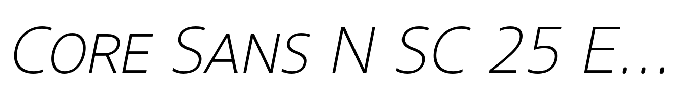 Core Sans N SC 25 ExtraLight Italic